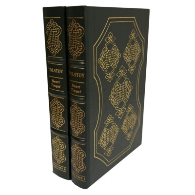 Easton Press TOLSTOY Henri Troyat Limited Edition Leather Bound 2v Great Lives-image