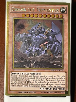Yu-Gi-Oh! Obelisk The Tormentor DSOD Theater PROMO Gold Rare & Lim Ed MVPC-EN001-image