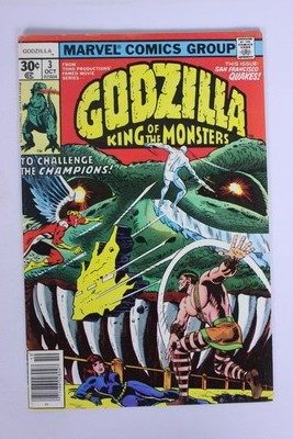 Godzilla #3 Cover (1977) Godzilla VFNM-image