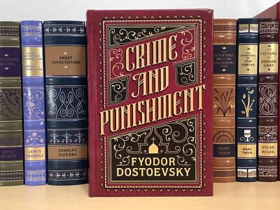 Crime and Punishment by Fyodor Dostoevsky - hardcover leather-bound-image