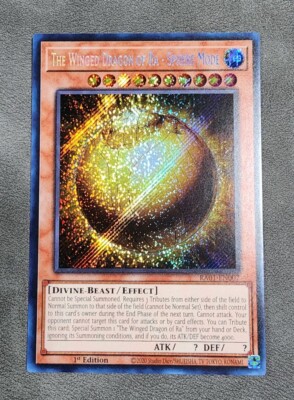 THE WINGED DRAGON OF RA - SPHERE MODE 1ST EDITION SECRET RARE RA01-EN007 YUGIOH!-image