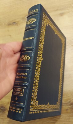 Easton Press 2002 STATECRAFT Margaret Thatcher Signed COA-image