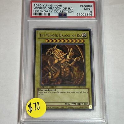 2010 Yugioh The Winged Dragon of Ra - PSA 9 - Legendary Collection - LC01-EN003-image