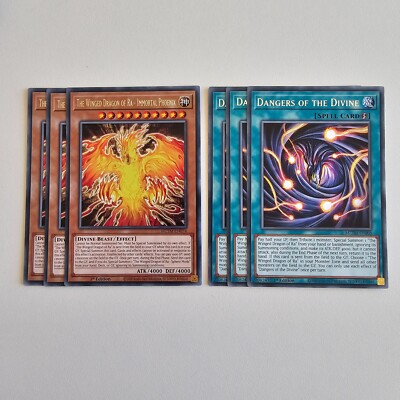 6x MZTM Winged Dragon of Ra Immortal Phoenix / Dangers of the Divine Core EURO -image
