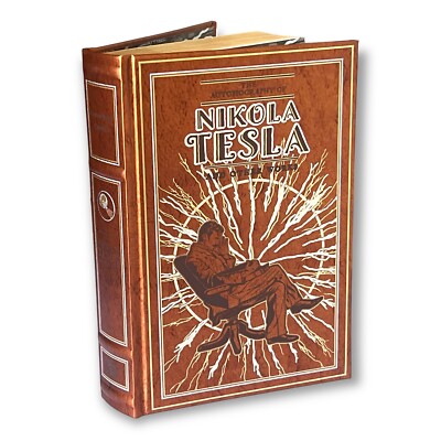 THE AUTOBIOGRAPHY OF NIKOLA TESLA and OTHER WORKS Leather Bound Deluxe Gift Book-image