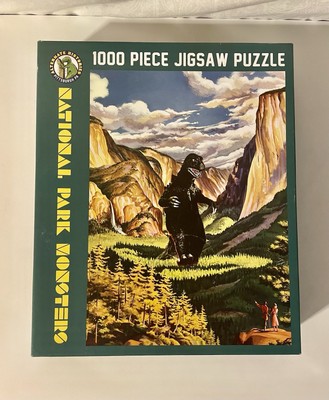 National Park Monsters 1000 Piece Puzzle Godzilla, Yosemite - Made In USA-image