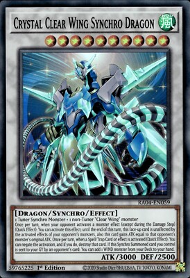 Crystal Clear Wing Synchro Dragon - Super Rare 1st Ed. RA04-EN059 - NM - YuGiOh-image