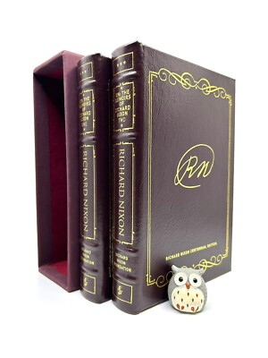 EASTON PRESS The Memoirs of Richard Nixon 2V Leather US President Watergate-image