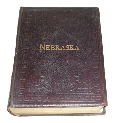 RARE 1912 Leather Compendium of History Reminiscence and Biography of Nebraska-image