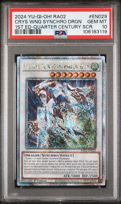 Crystal Wing Synchro Dragon 1st Edition QCSR RA02-EN029 PSA 10-image