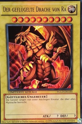 Yugioh The Winged Dragon of Ra YGLD-DEG03 Ultra Rare Limited Edition Mint -image