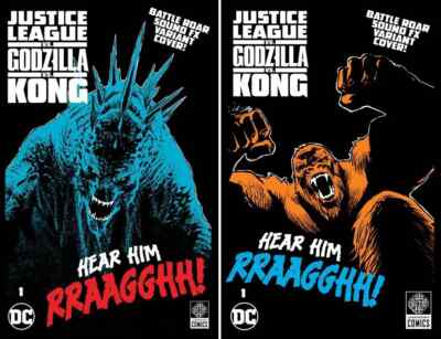 JUSTICE LEAGUE VS GODZILLA VS KONG #1 (CHRISTIAN DUCE ROAR SOUND GATEFOLD SET)-image