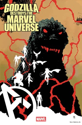 GODZILLA DESTROYS THE MARVEL UNIVERSE #2 ANDREA SORRENTINO 1:25 7/15/25 PRESALE-image