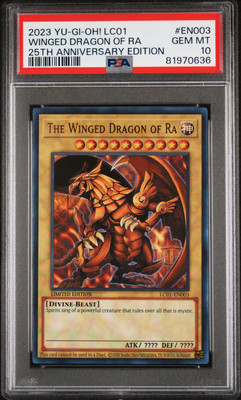 The Winged Dragon of Ra 2023 LC01-EN003 Ultra Rare Limited PSA 10-image