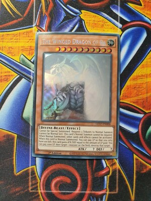 The Winged Dragon of Ra LED7-EN000 Ghost Rare 1st Edition Yu-Gi-Oh-image