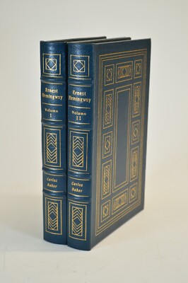 Easton Press - Ernest Hemingway: A Life Story by Carlos Baker - 2 Volumes - MINT-image