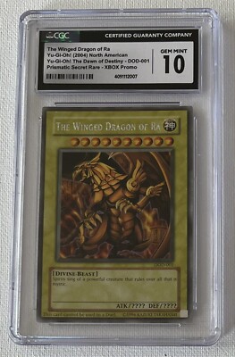 Yu-Gi-Oh! The Winged Dragon of Ra DOD-001, CGC 10, Xbox Promo Prismatic SR-image