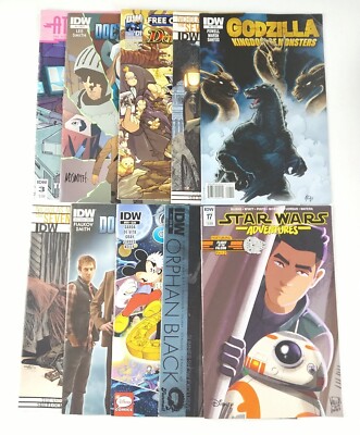 Lot of 10 IDW Comics, Doctor Who 13 Orphan Black 4 Godzilla 8 Star Wars 17 etc-image