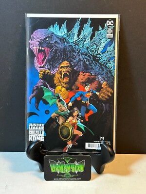 JUSTICE LEAGUE VS GODZILLA VS KONG #1 1:25 DAN MORA VARIANT 1ST PRINT NM DC-image