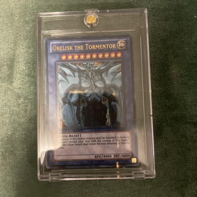 NM-) 2003 Yu-Gi-Oh! Card YuGiOh GBA Secret Rare Obelisk The Tormentor GBI-002-image