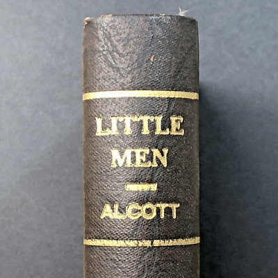 Little Men Life At Plumfield w Jo's Boys by Louisa M. Alcott Leather Bound 1920-image