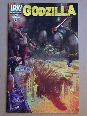GODZILLA (2012) #1 TONY HARRIS VARIANT COVER 'B' NM 1ST PRINTING IDW KAIJU TOHO-image