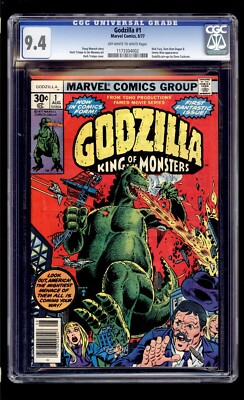 Godzilla #1 1977 CGC 9.4 NM OW/W High Definition Scans**-image