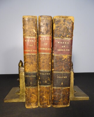 HISTORICAL ACCOUNT OF LIFE, TRAVELS, etc. of George Fox 3 Vol. Set 1831 QUAKERS-image