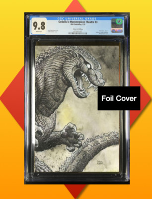 Godzilla Monsterpiece Theatre #3 Arthur Adams Foil Virgin Variant CGC 9.8-image