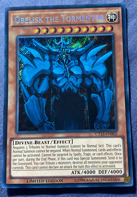 Yugioh - Obelisk the Tormentor - Secret Rare - CT13-EN002 - LIMITED ED - Mint-image