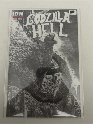 Godzilla in Hell #1 RARE Stokoe sketch variant-image