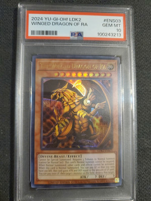 2024 YuGiOh! LDK2 Winged Dragon of Ra ULTRA RARE LIMITED ED. PSA 10 #ENS03-image