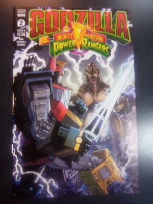 Godzilla vs MMPR #2 (Of 5) Cover B Netho Diaz IDW Comic Book 1st Print-image