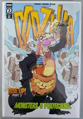 Godzilla Monsters & Protectors #3 C, 1:10 Monlongo Incentive Variant, NM/Better-image