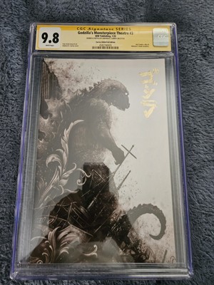 Godzillas Monsterpiece Theater #3 CGC SS 9.8 Currey Signed And Gold Gilded-image