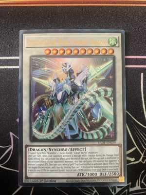 Yugioh Crystal Clear Wing Synchro Dragon Ultimate Rare RA04-image