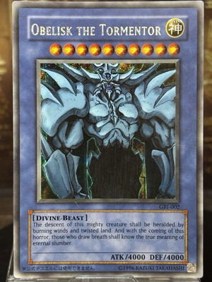 Yugioh Obelisk the Tormentor Secret Rare GBI-002 GBA PROMO-image