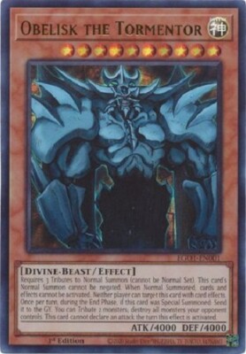 Obelisk the Tormentor - EGO1-EN001 - Ultra Rare 1st Edition    YuGiOh Konami-image