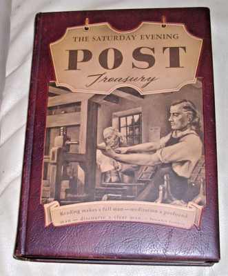 The Saturday Evening Post Treasury 1954 Leather Bound First Printing Book 544pgs-image