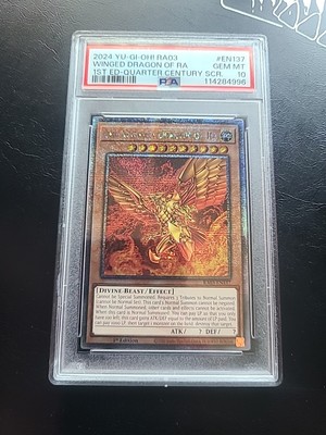 The Winged Dragon of Ra RA03-EN137 Quarter Century (1st Edition) PSA 10-image