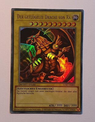 Yugioh LC01-DE003 The Winged Dragon of Ra Limited Edition Ultra Rare Mint-image