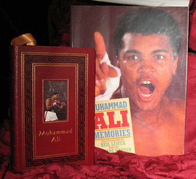 Signed Muhammad Ali leather bound biography-image