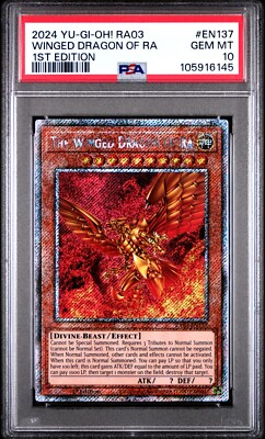 Yu-Gi-Oh! RA03 Winged Dragon of Ra Platinum Secret Rare 1st Edition GEM MT 10-image