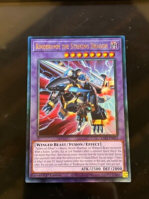 Rindbrumm the Striking Dragon 1st Edition Prismatic Collector's Rare RA02-EN025-image
