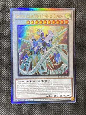 YuGiOh! Crystal Clear Wing Synchro Dragon RA04-EN059 Platinum Ultimate 1st Ed NM-image