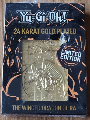 Yu-Gi-Oh! Winged Dragon Of Ra 24K Gold Plated Limited Edition Collectible-image