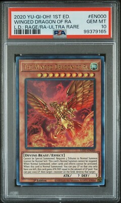 2020 YU-GI-OH! LED7-EN000 THE WINGED DRAGON OF RA 1ST ED ULTRA RARE PSA 10 GM-image
