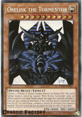 YUGIOH TN19-EN007 Obelisk the Tormentor Prismatic Secret Rare Limited Edition NM-image