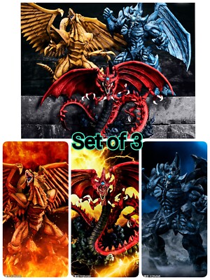 Ichiban Kuji Yu-Gi-Oh! Series vol.4 Three Mythical Gods A, B, C Prizes Set of 3-image