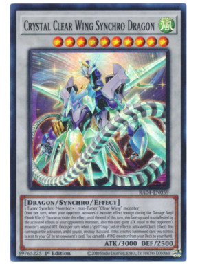 x3 Crystal Clear Wing Synchro Dragon - RA04-EN059 - Super Rare Stampede-image